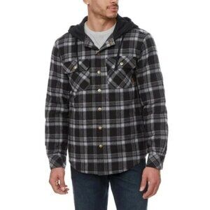 Legendary Outfitters Men’s XXL Plaid Hooded Shirt Jacket NWOT Flannel Lined